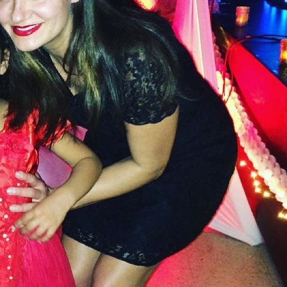 J.Crew black lace dress